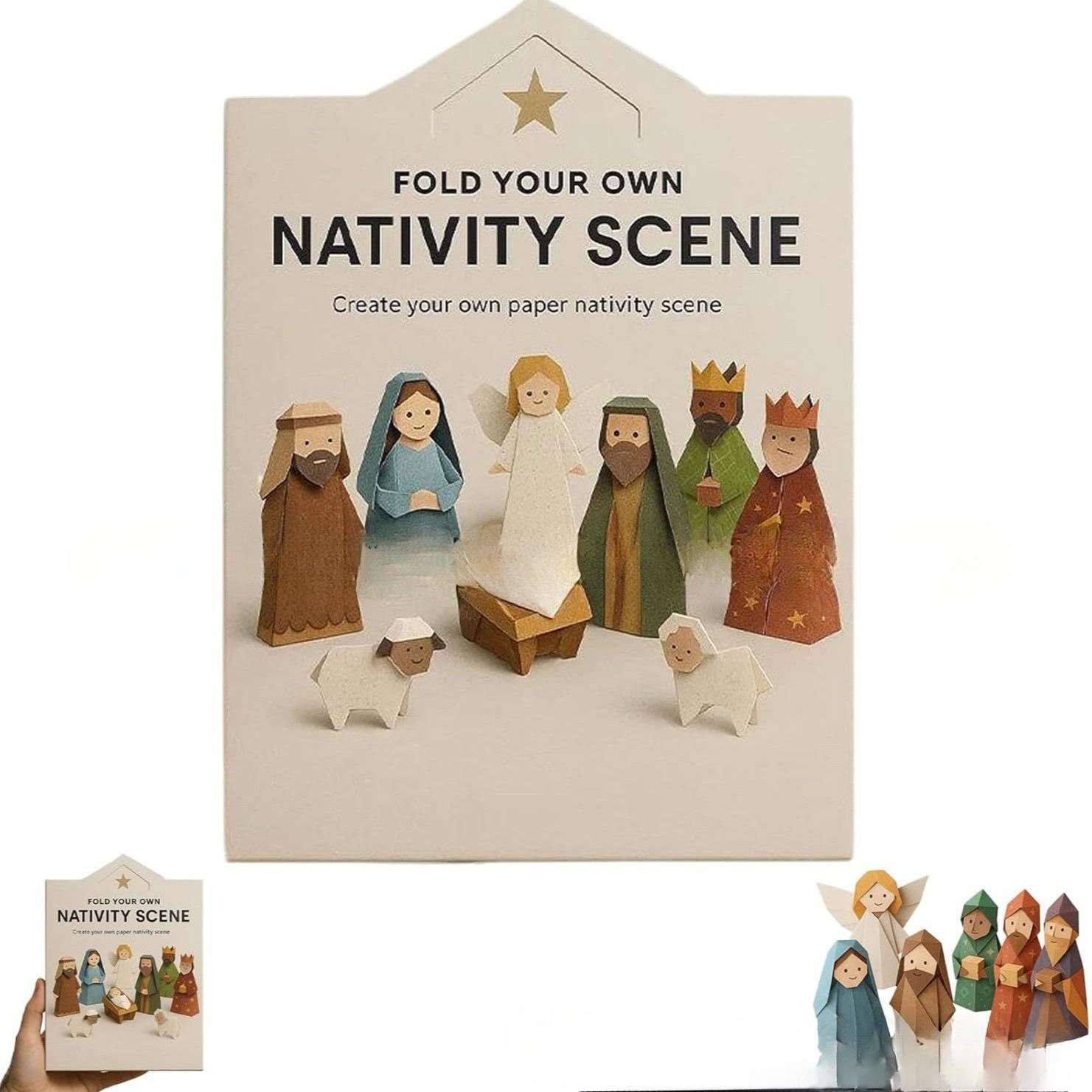 

Christmas Origami Craft Kit DIY Paper Folding Set Handmade Art Supplies Creative Festival Decoration Gift for Kids Adults