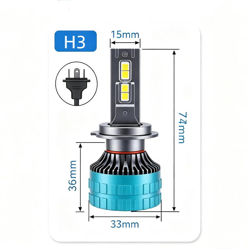 H7 H4 H1 Led Headlight Bulbs High Power Car Lights Turbo Lamp Auto Headlamp +800% Bright 12V