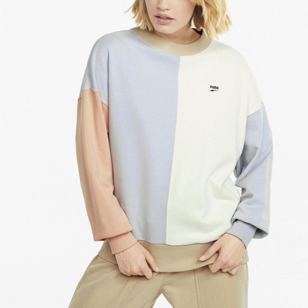 Puma Dámská nadměrná mikina s kulatým výstřihem Downtown Ivory 533052-88