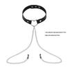 Elegant Choker with Nipple Clamps: Adult Training & Flirting Toy for Couples