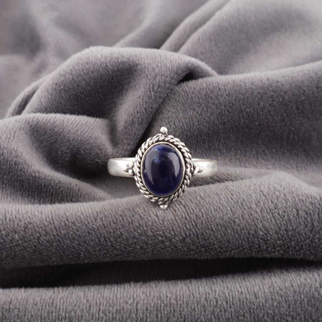 Sodalite Ring, Gemstone 925 Solid Sterling Silver Jewelry Ring, Handmade Jewelry Beautiful Ring, Gift For Her