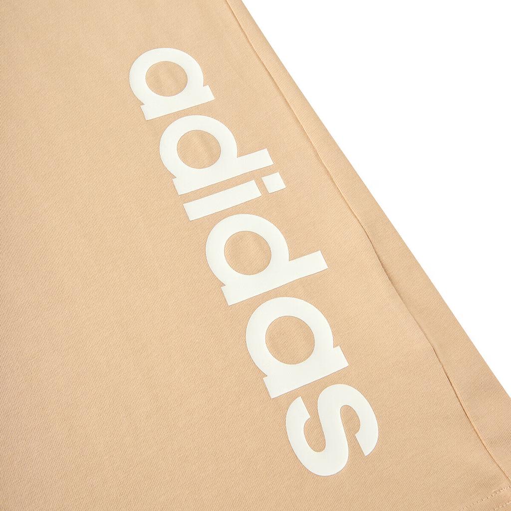 Adidas Sports Lifestyle Series Casual Loose Fit Cotton Short Sleeve T-Shirt Unisex Tops Light-Brown JJ0615