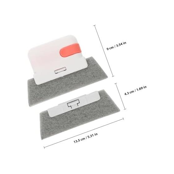 Window Rail Cleaner, Household Cleaning Brush, PP Material Cloth Head, Door Groove Cleaner, Gap Cleaning Goods, Easy To Store Design, 1 Set