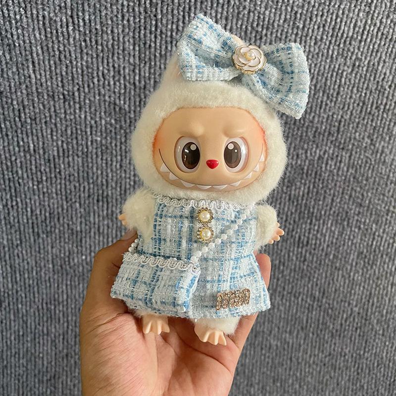 Labubu Plush Doll Clothes Plush Doll Changing Clothes Dolll Clothes Suit Cartoon Cute Clothes Dolls Accessories Gift
