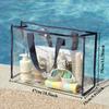 Tragbare Wasserdichte Transparente Schwimmtasche Multifunktionale Kosmetiktasche Toilettenartikel Tasche Große Kapazität Strandtasche mit Griff