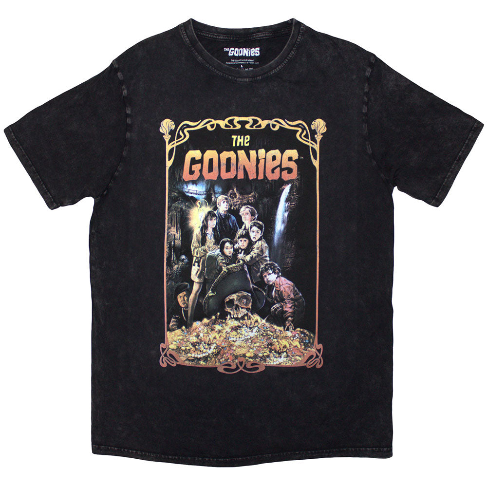 The Goonies Stone Wash T-Shirt: Movie Poster (Black) OFFICIAL NEW 3XL
