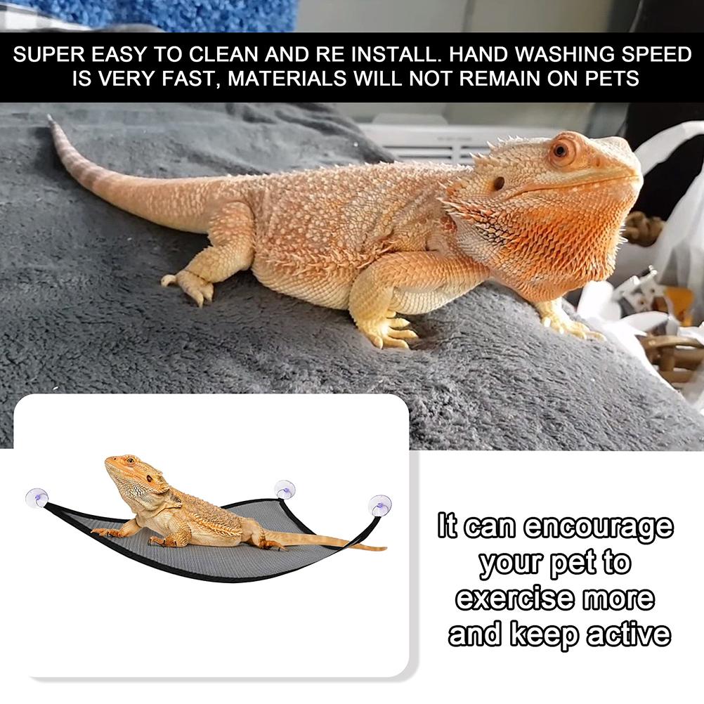 2PCS Bearded Dragon Lizard Hammock Triangle Reptile Hammock for Bearded Dragons Lizards Reptile