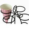 Iron Art Cupcake Cones Stand Rack With Base Snow Cones Stand Rack Ice Cream Holder  Dessert Shop