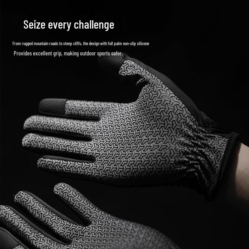 XG80 Sun Protection Ice Silk Hiking Gloves, Anti-Slip and Touchscreen Compatible for Men and Women
