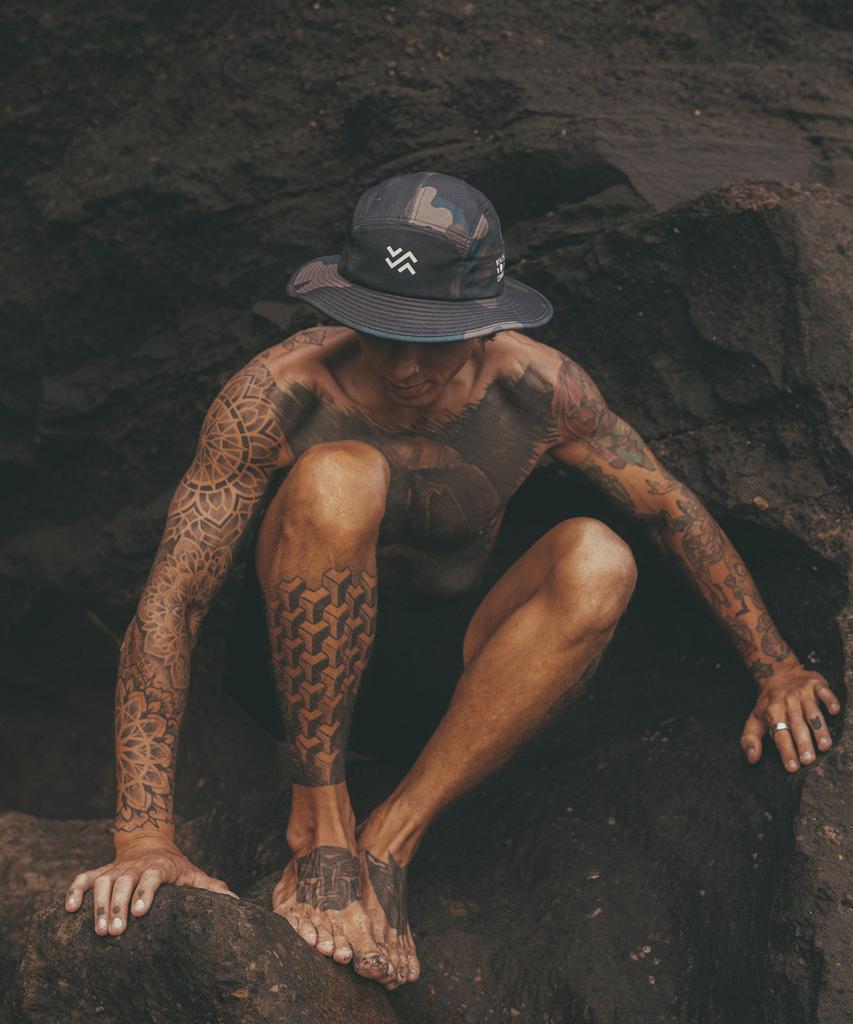 Bichiboikeomyu Surfing Surf Hat Ich Green Camouflage