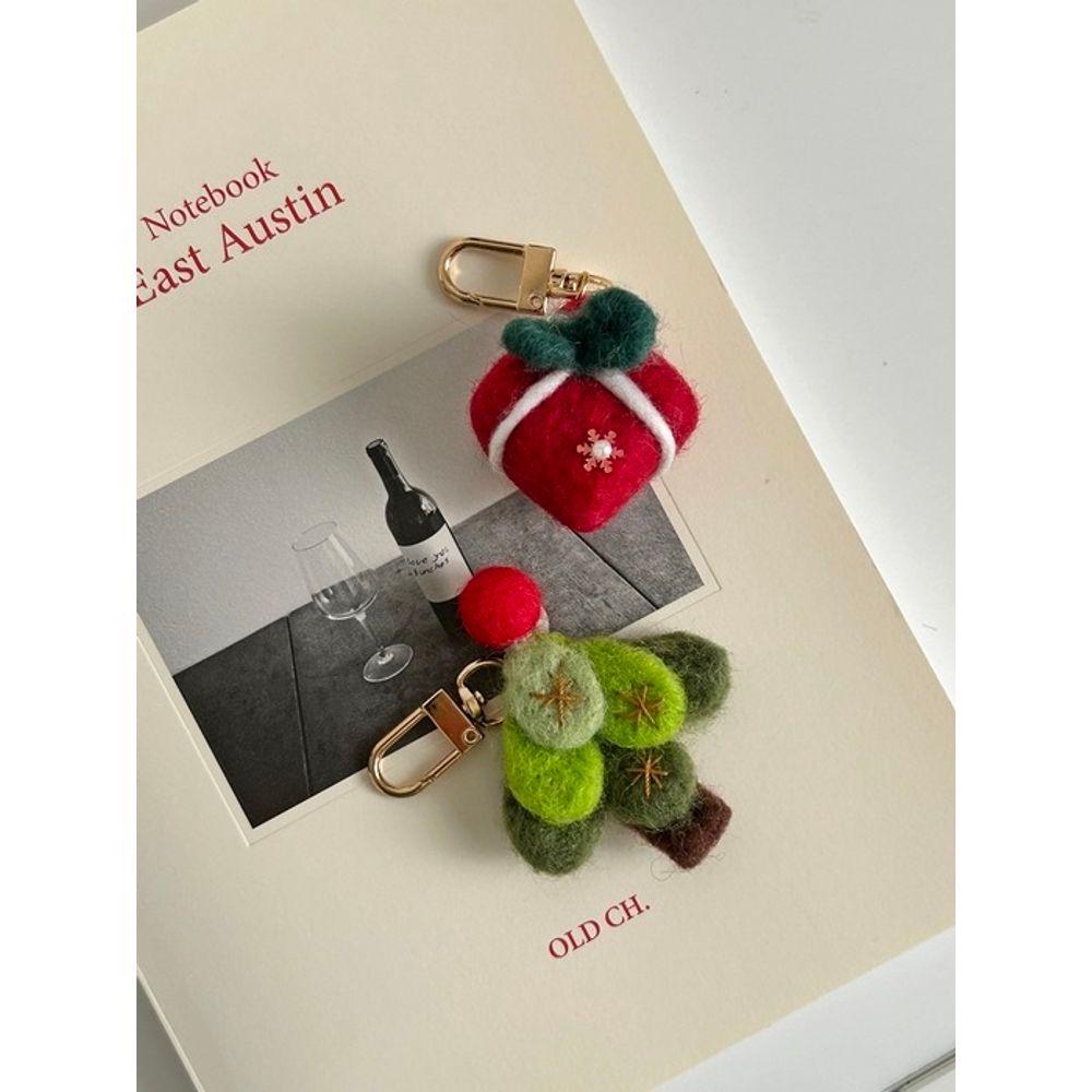 Elegant Table Happy Christmas Keyring 6 Types of Doll Keychains Wool