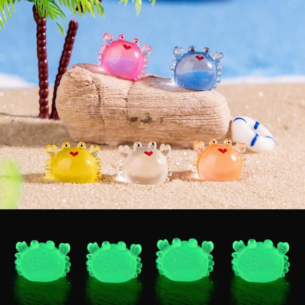Miniature Luminous Resin Animal Ornaments: Cartoon Desktop & Car Decorations