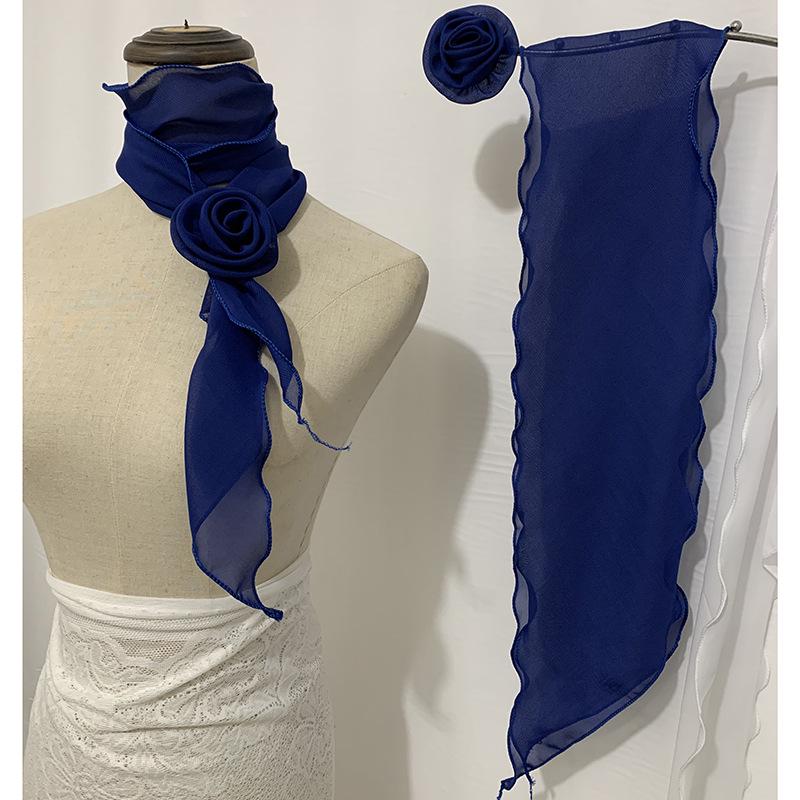 

Gray & White Leopard Print Chiffon Silk Scarf - Women s Hair Bun Clip & Neck Accessory 120 cm Length * 15 cm Width * 6 cm Flower