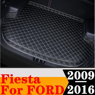 Sinjayer Voděodolná podložka do kufru auta AUTO Koberce do zadního kufru Vysoká boční podložka pod náklad Vhodné pro Ford Fiesta 2009 2010