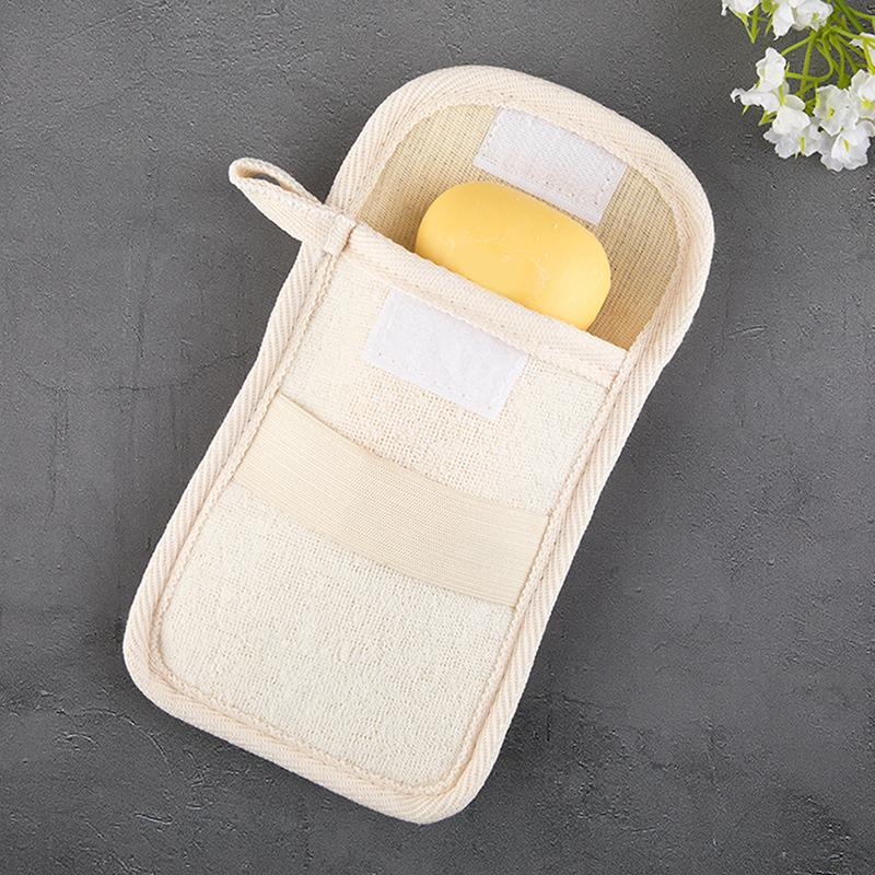 

Linen-Cotton Flip Soap Foaming Net Bags Bath Washing Tools Body Cleaning Bubble Helper Mesh Deep Cleaning Exfoliating Scrubber