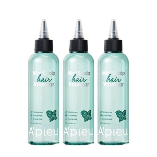 A pieu Mint Scalp Hair Vinegar – Refreshing Scalp Care & Hair Treatment 200ml (Set of 3)