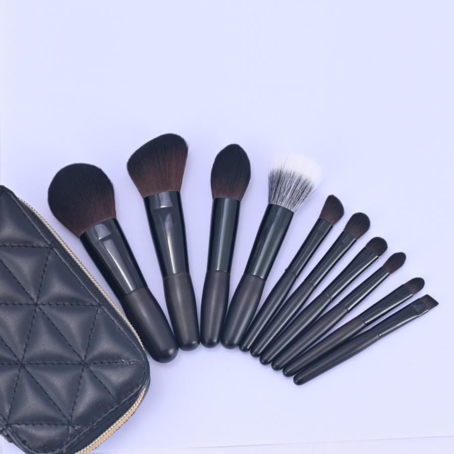 Mini ensemble de pinceaux de maquillage de voyage, ensemble complet de pinceaux de maquillage pour les yeux portables pour débutants, pinceau à blush, pinceau à paupières