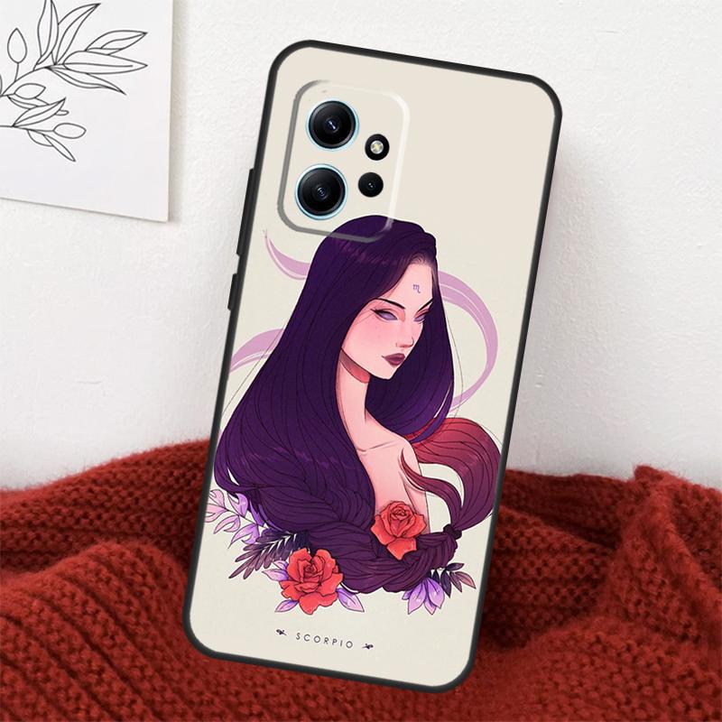 Horoscope Girl Scorpio Taurus Virgo Case For Xiaomi Redmi Note 13 10 11 12 14 15 Pro Plus Cover For Redmi 15 15C 14C 10C 12C 13C