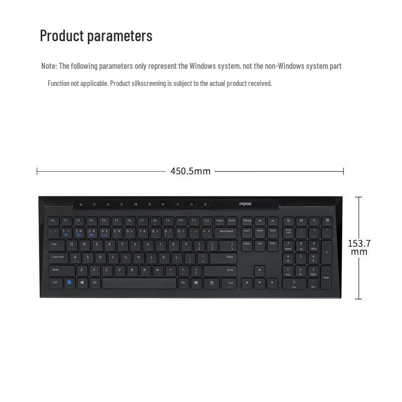Rapoo 8200G Multi-mode Wireless Bluetooth Keyboard Mouse Combo