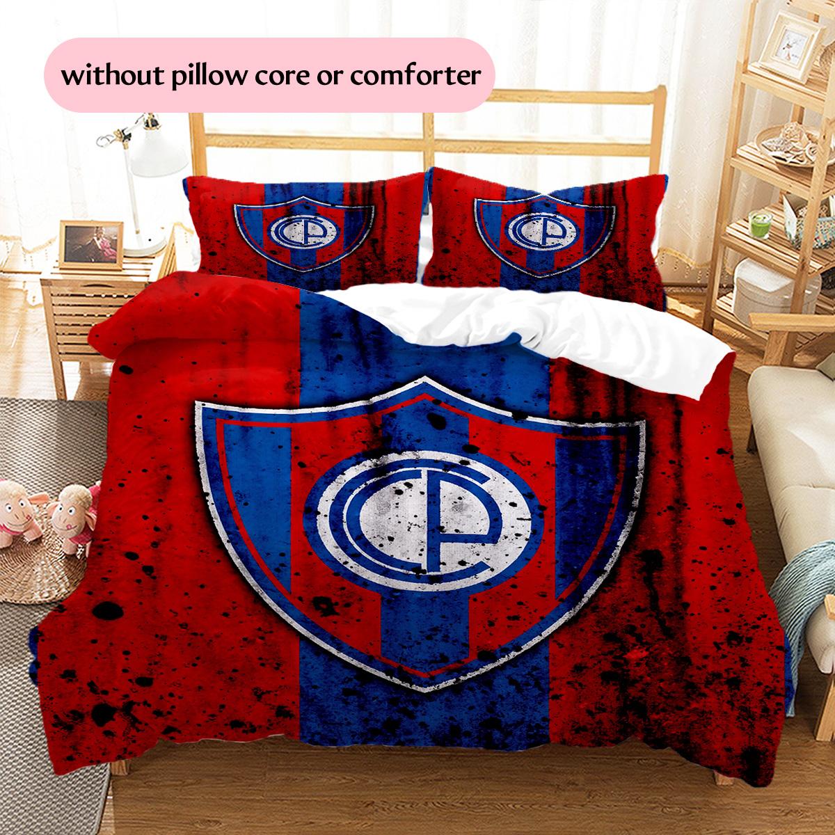 

Club Cerro Porteño Pattern Bedding Quilt Set Home Decoration Gift (1 * duvet cover + 2 * pillowcase without core) 135x200cm