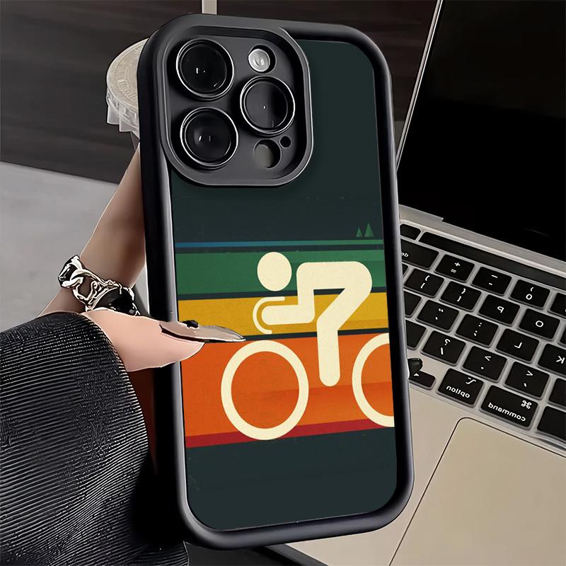 

Phone Case for iPhone 17 Air 16E 15 16 Pro Max Bicycle Bike Sports Cover 14 Plus 13 12 Mini Soft Shell Silicone Fundas iPhone 16 Pro