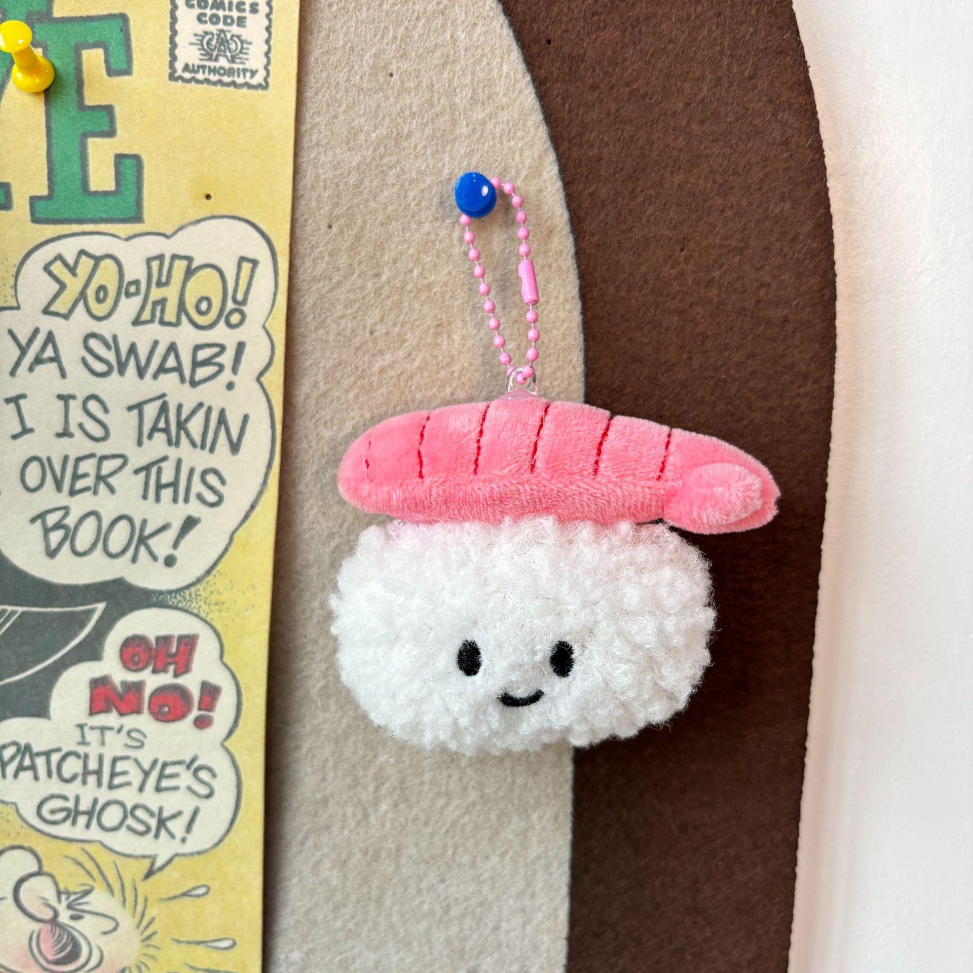 

Cute Cartoon Hamburger & Fries Plush Backpack Pendant Keychain Doll 10cm