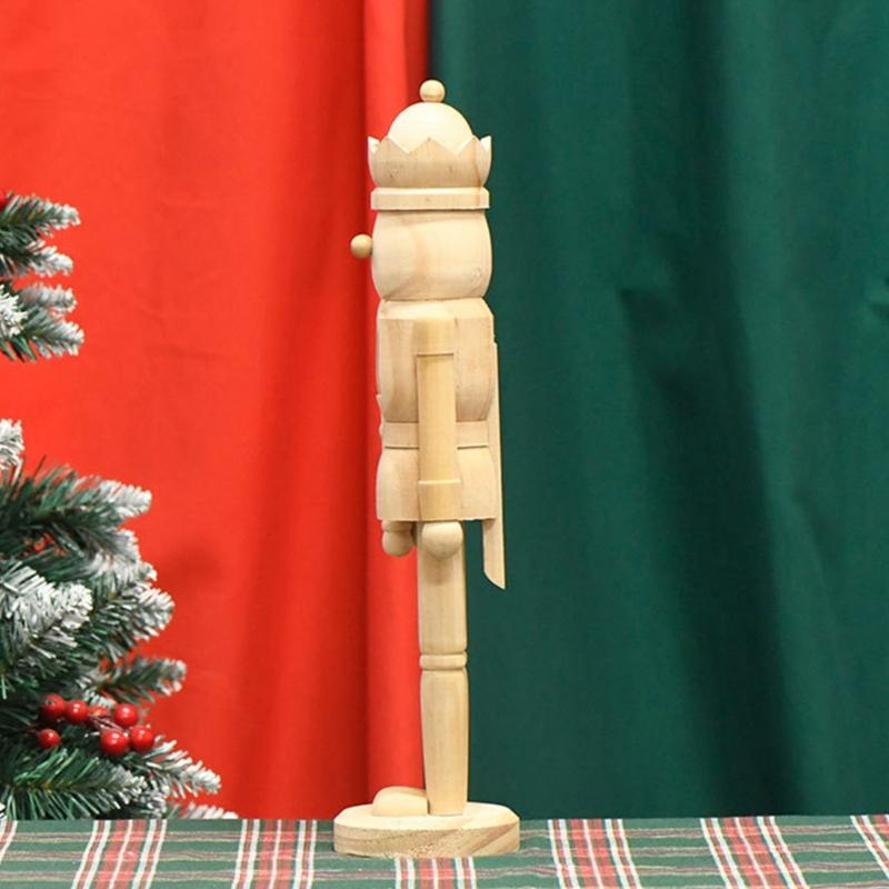 Christmas Nutcrackers Ornament, Wood Christmas Nutcrackers Soldier Figures Standing Decorations for Christmas