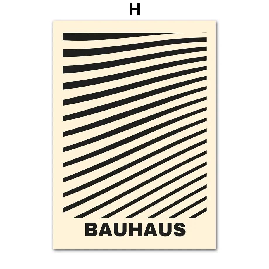 Bauhaus Lines Geometry Stripe Nordic Gallery Minimalist Wall Art Print Canvas Painting Poster for Living Room Modern Home Decor