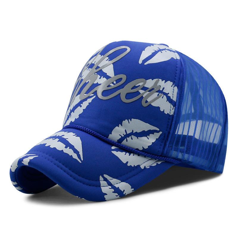 Alphabet Embroidered Mesh Cap With Sun Protection For Summer Casual Wear