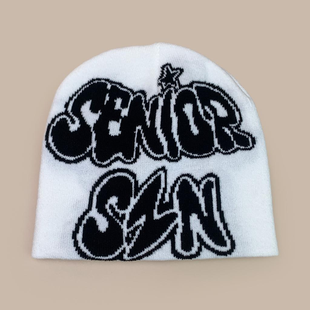 Popular Letter Jacquard Knitted Hat For Men And Women, Warm Personality Contrasting Colors, Hip-Hop Cold Hat, Pullover Hat