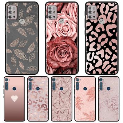 Różowa róża błyszczący obraz dla MOTOROLA One Fusion etui na Moto G10 G9 G8 Plus zagraj w Power One G20 G30 G40 G50 G60 Edge 20 Shell