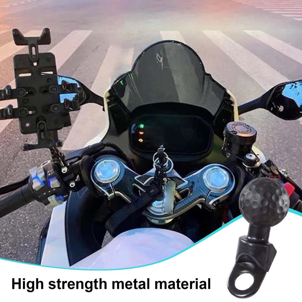 Angled Head Adapter Ball Shock Absorbing Alloy Ball Base U-Shaped Motorcycle Phone Holder Cycling Accessories for Bike