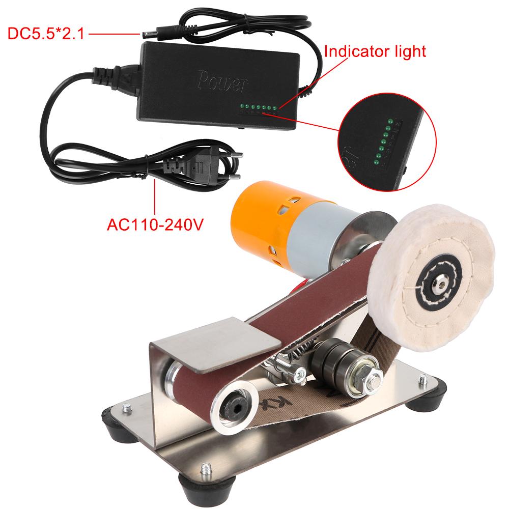 Electric Sanding Polishing Grinding Machine EU plug Mini Belt Sander Electric Sharpener 7 Variable Speed Grinding machine
