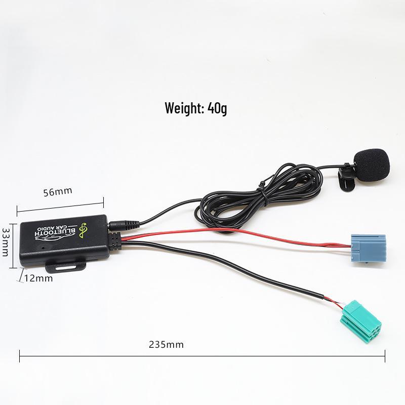 Renault DC12V 6Pin Bluetooth AUX Audio Adapter for Car Stereo