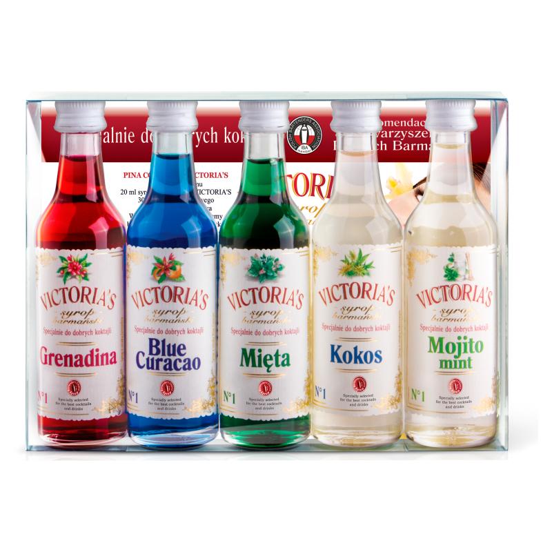 Xaropes de barman Victoria para drinks 5 x 50 ml
