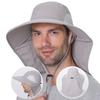Baseballkappen mit breiter Krempe für Damen und Herren Sonnenschutz Kühlender Nackenschutz Safari-Kappe zum Wandern Angeln Outdoor-Hut mit Klappe