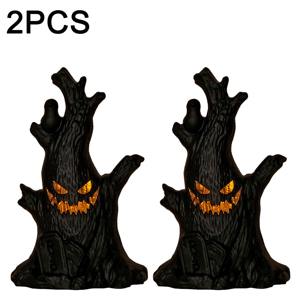 12PCS Halloween LED Ghost Tree Light Home Decoration Candle Lamp Halloween Party Supplies Haunted House Horror Props Kids Gifts