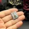 2psc Dainty Bat Book Locket Charms ,Gothic Stainless Steel Bats Photo Frame Charms for Jewelry Making DIY Jewelry Findings