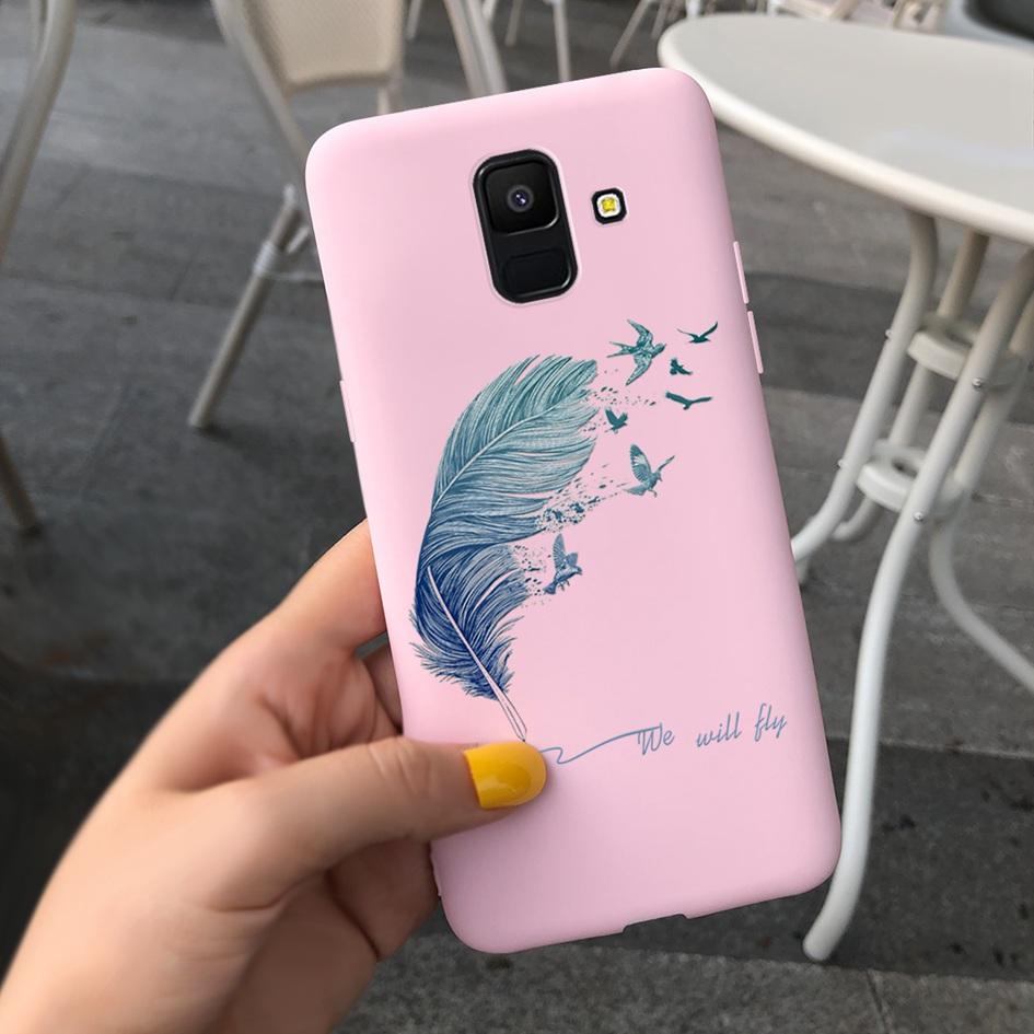 For Samsung Galaxy A6 2018 Case SM-A600F Cute Sunflower Astronaut Phone Cover For Samsung A6 Plus 2018 A6Plus A6+ SM-A605F Coque