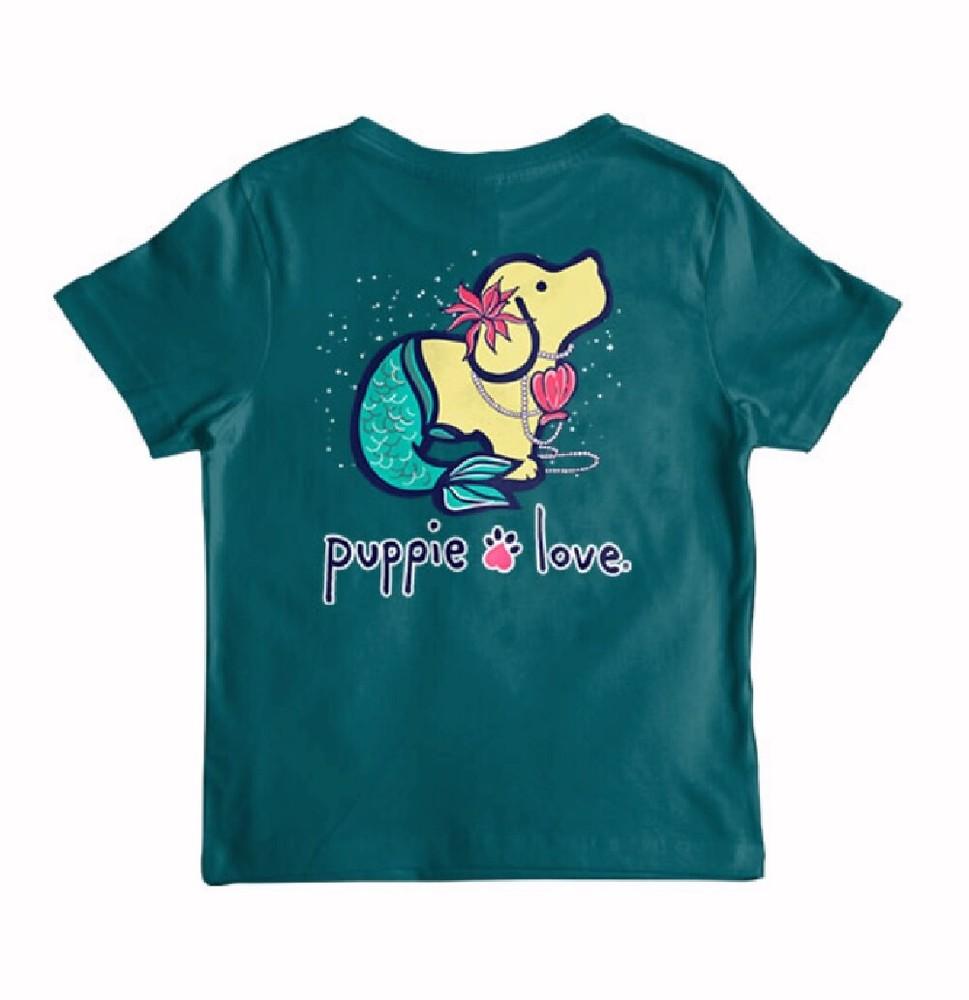 

Puppie Love Mermaid Pup Short Sleeve Youth T-Shirt - NEW Fast Unisex T-Shirt XXL
