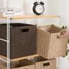 Foldable Large Capacity Imitation Wicker Rattan Storage Basket & Toy Organizer