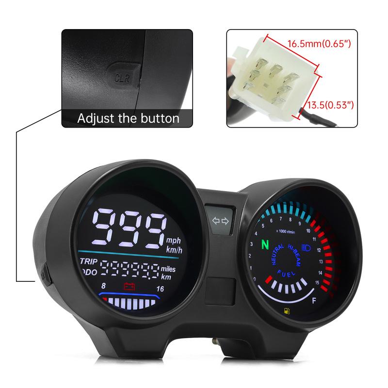 Motorcycle Tachometer Odometerpanel Digital Meter For TITAN 150 Honda CG150 Fan150 Speedometer RPM Meter LED Digital Dashboard