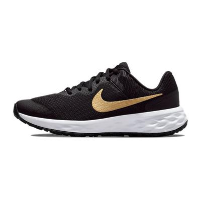 Revolution 6 GS Schwarz Metallic-Gold Kinder-Sneakers Weiß DD1096-002