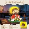 Non-Toxic Creative Desk Decoration Jesus Figures Building Blocks Kids Toys Sunflower Sheep With Led Lights Christmas Gifts