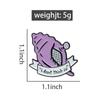 Cartoon Conch Enamel Pins Custom I Don't Think So Brooches Lapel Badges Cartoon Funny Jewelry Gift for Kids Friends