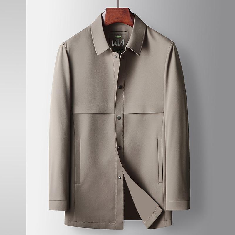 Vår och Höst Krage Dragkedja Version Topp Medelålders och Ung Lätt Lyx Affärs Casual Jacka Trend