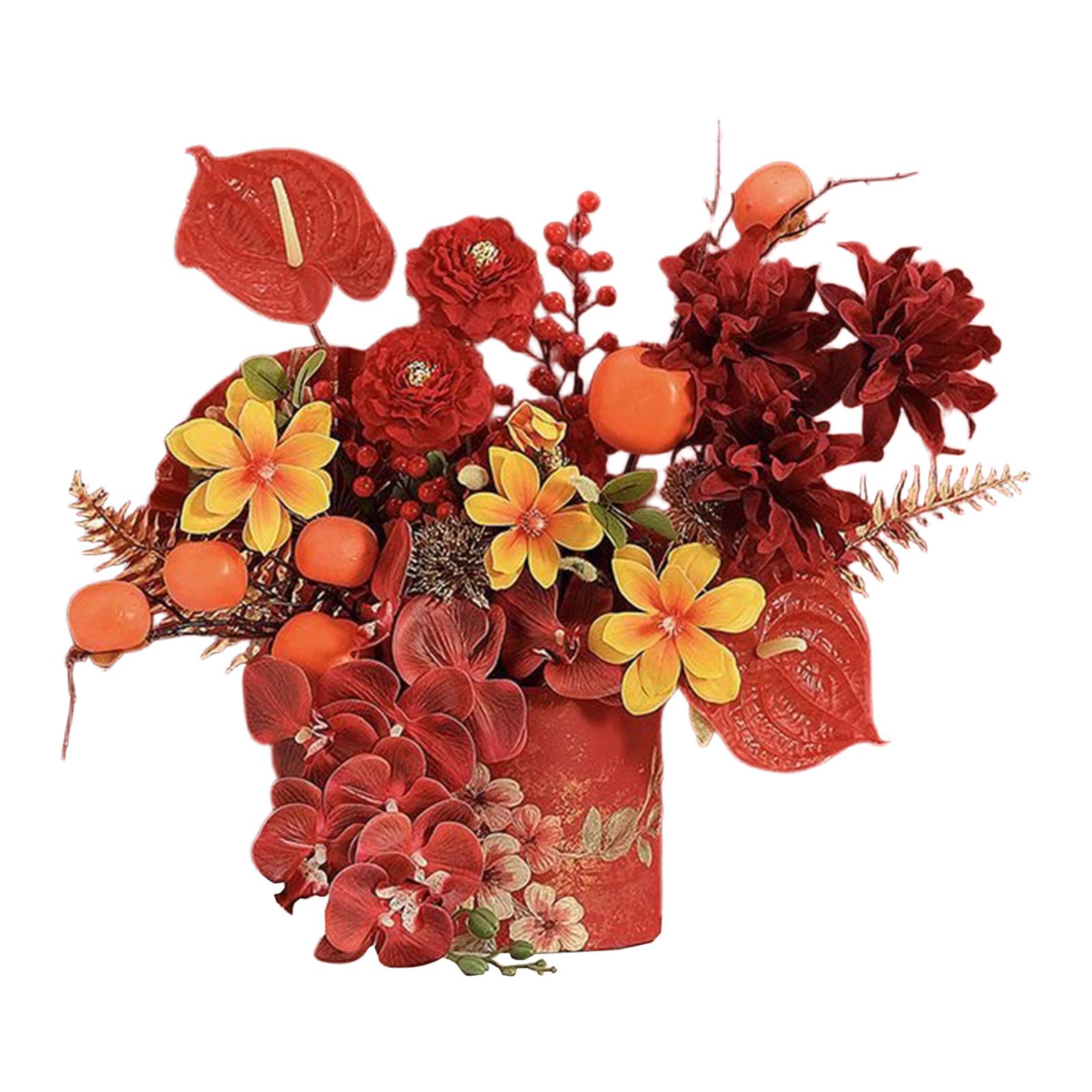 

Artificial Bonsai Spring Festival Red Barrel Centerpiece Farmhouse Decor for Indoor Home Office Party Gift 2026