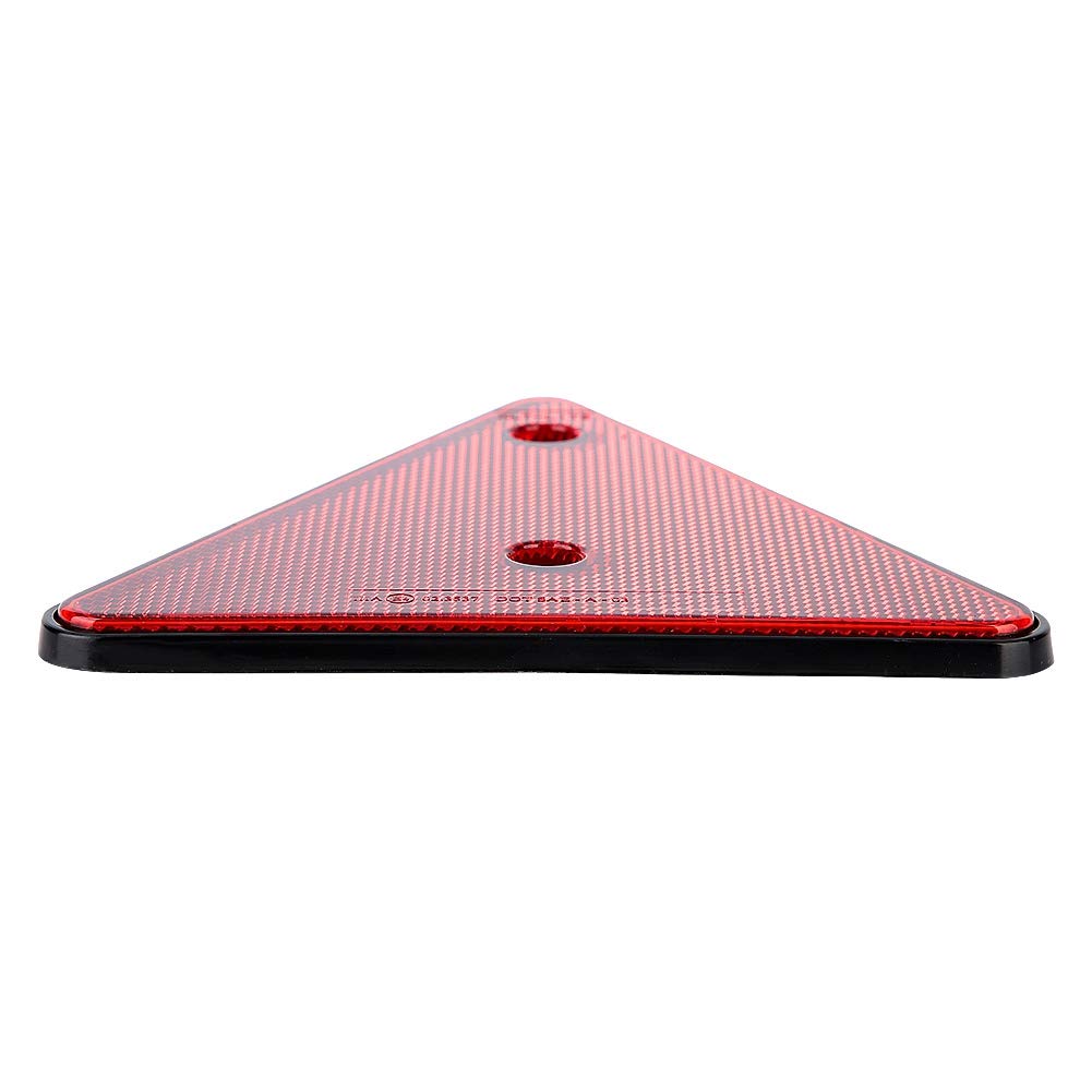 KIMISS UV PC Bezpieczeństwo Trójkątny Odblask Czerwony, Wodoodporny Trójkątny Odblask Odblask Jachtowy Słupek Bramowy dla Ciężarówki Przyczepy