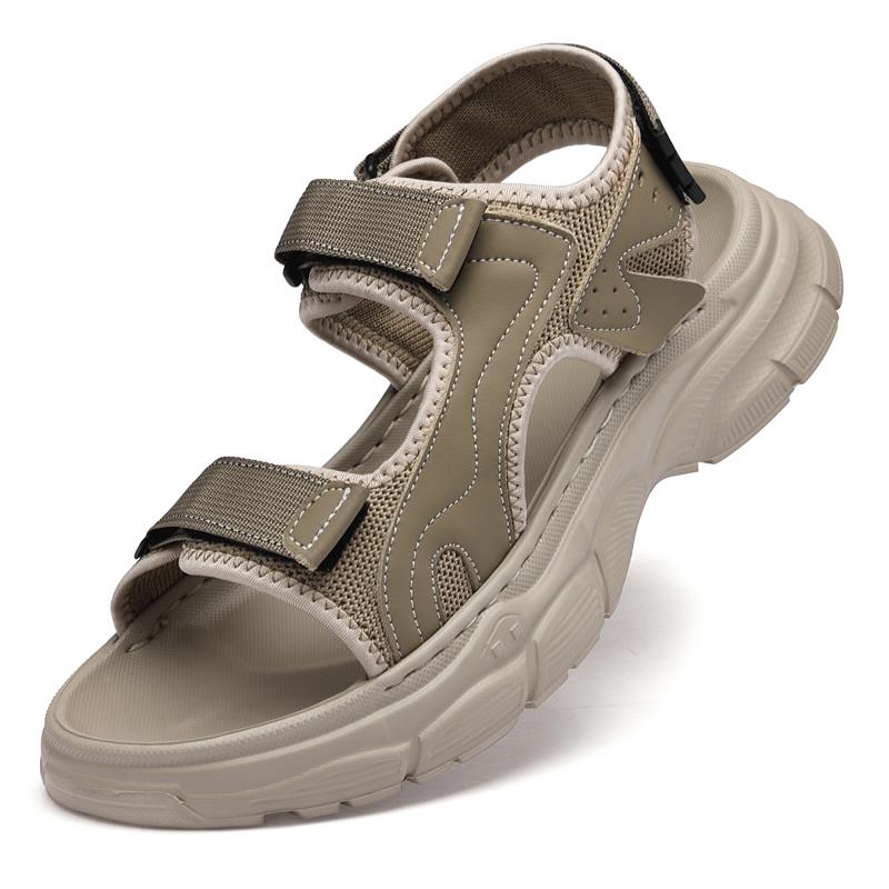 

Fashion Walking Summer Shoes Genuine Leather Sandals Outdoor Men s Beach All-match Sandals Leisure Flats 2025 New Men Casual Moccasin 45