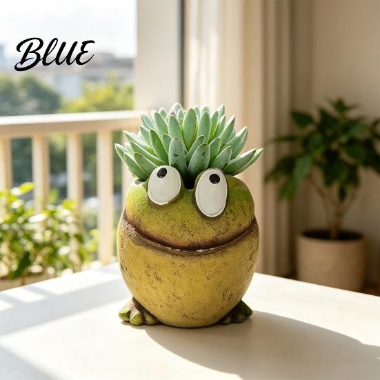 Cactus Planter Animal Plant Pot Animal-Shaped Resin Planter Weather Resistant Design Matte Texture Container for Outdoor Indoor Decor Flowerpot
